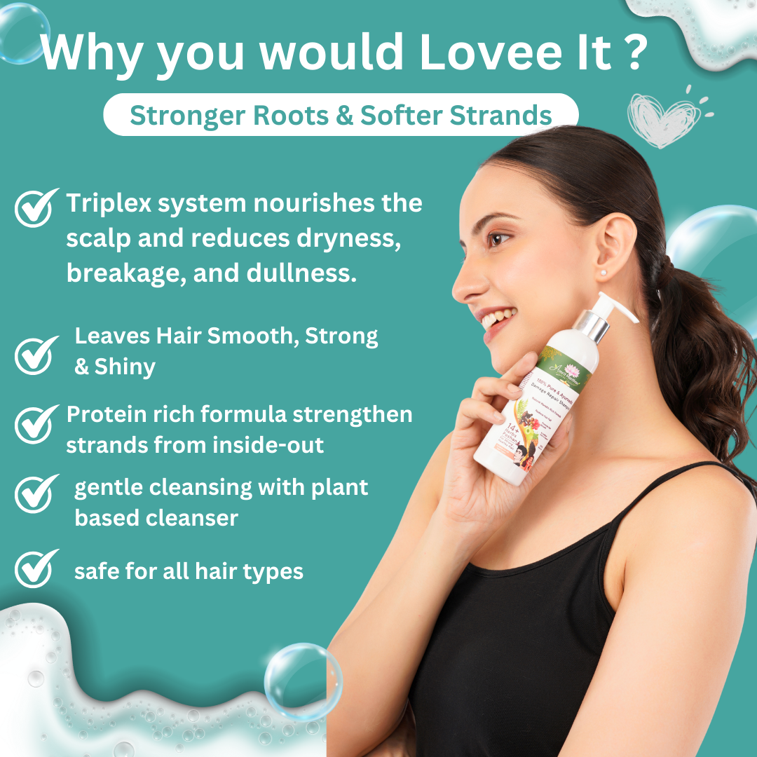 Amrit manthan Anti Hair Fall Damage Repair shampoo— For Volume, Shine & Damage Repair | up to 95% Stronger Hair
