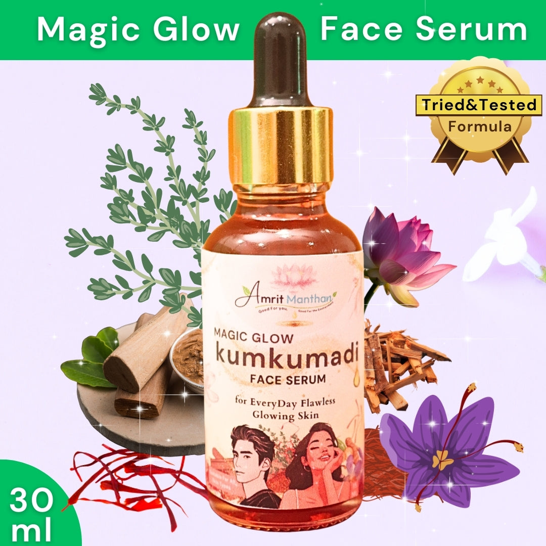 Amrit Manthan kumkumadi Magic glow Face Serum with Saffron and sandalwood | 15ml