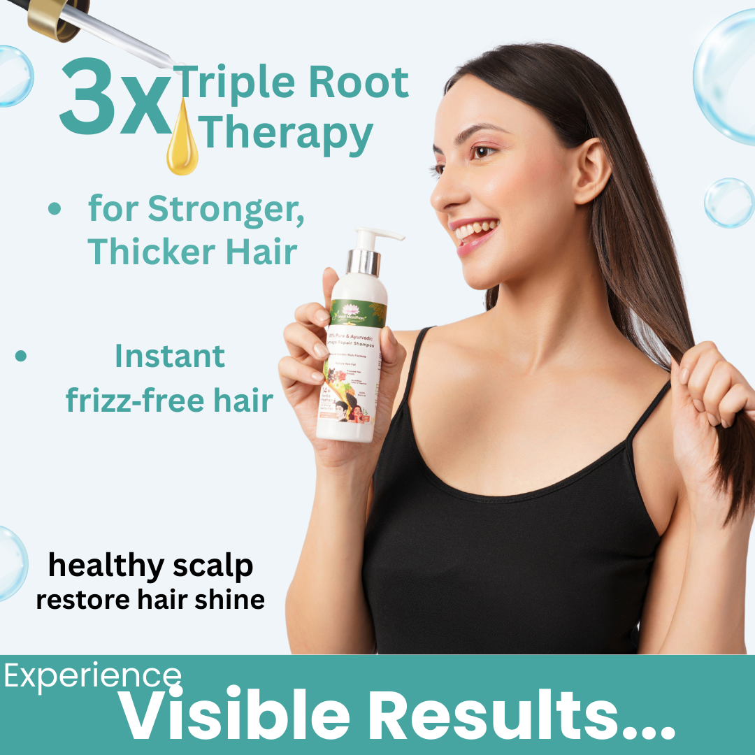 Amrit manthan Anti Hair Fall Damage Repair shampoo— For Volume, Shine & Damage Repair | up to 95% Stronger Hair