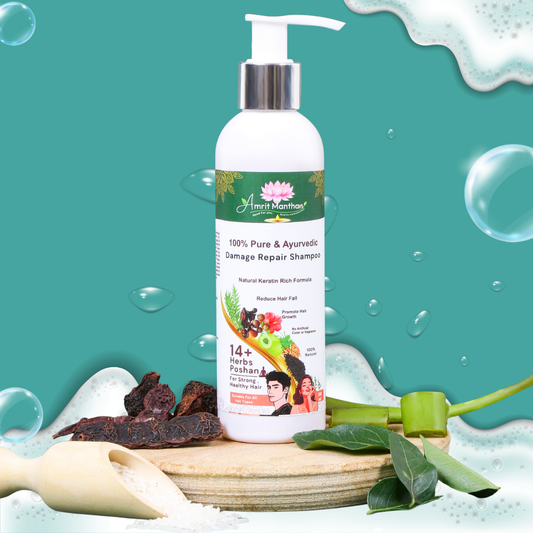 Amrit manthan Anti Hair Fall Damage Repair shampoo— For Volume, Shine & Damage Repair | up to 95% Stronger Hair