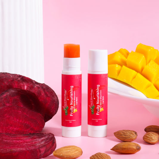 Amrit Manthan Fruity Nourishing  tinted Lipbalm With Beetroot & mango Butter