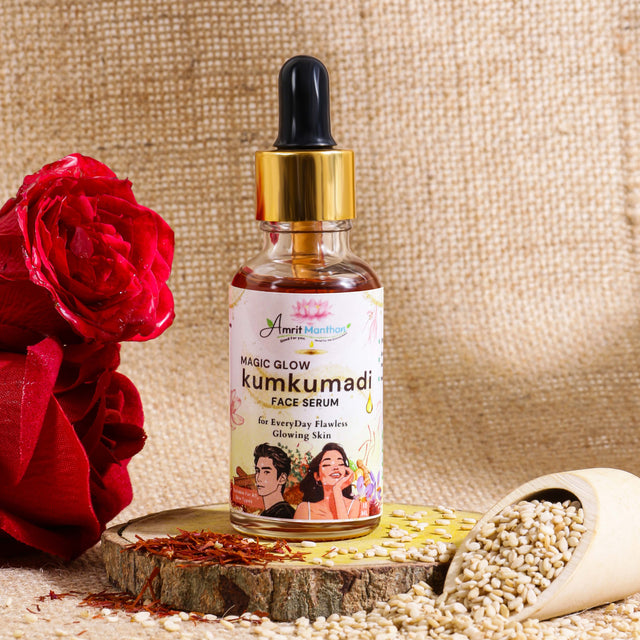Amrit Manthan kumkumadi Magic glow Face Serum with Saffron and sandalwood | 30ml