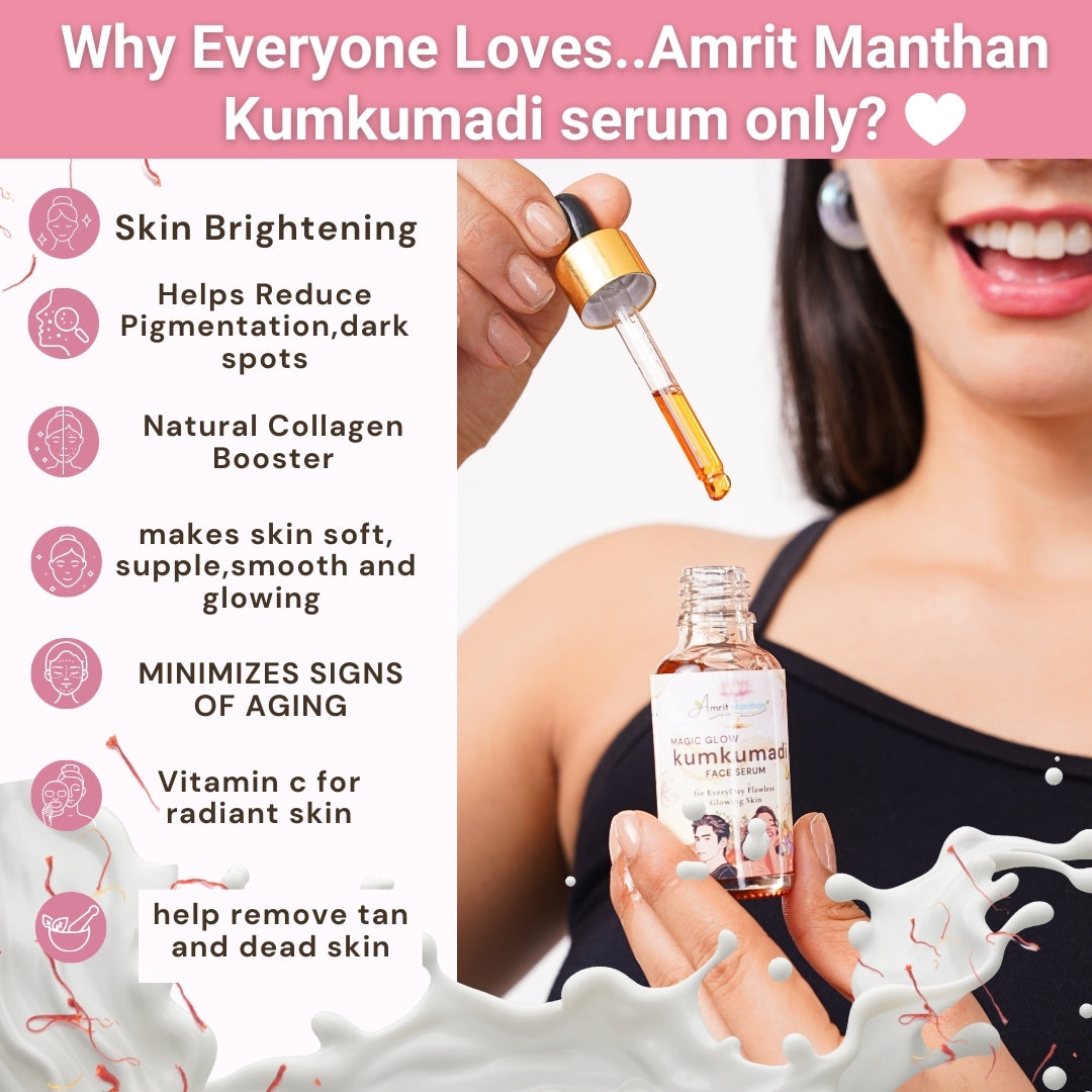 Amrit Manthan kumkumadi Magic glow Face Serum with Saffron and sandalwood | 15ml